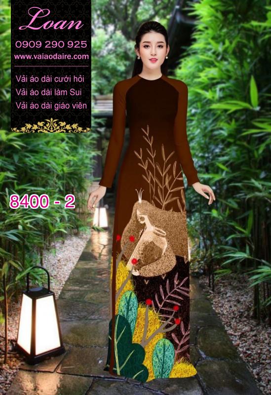 Vải áo dài tranh trừu tượng