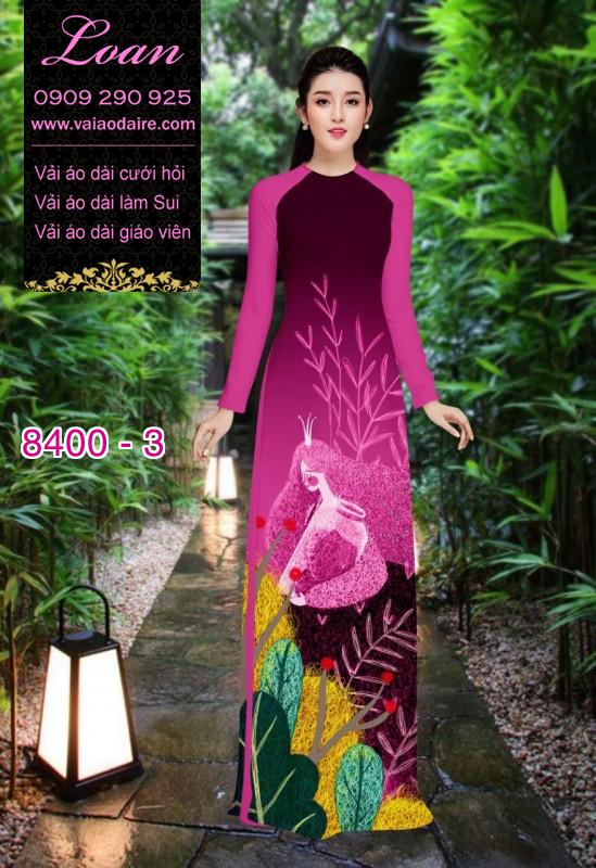 Vải áo dài tranh trừu tượng