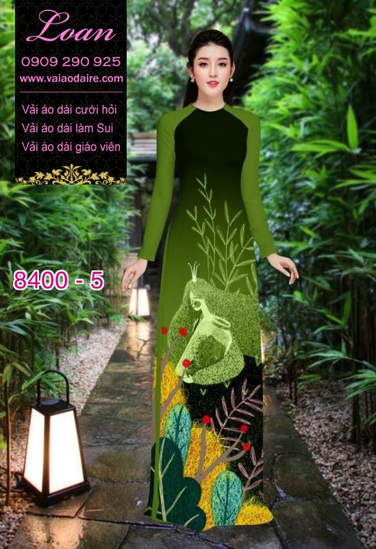 Vải áo dài tranh trừu tượng