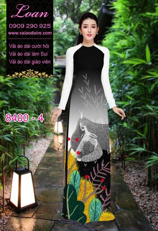 Vải áo dài tranh trừu tượng