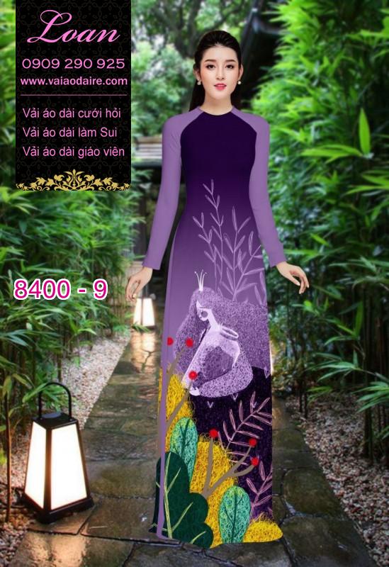 Vải áo dài tranh trừu tượng