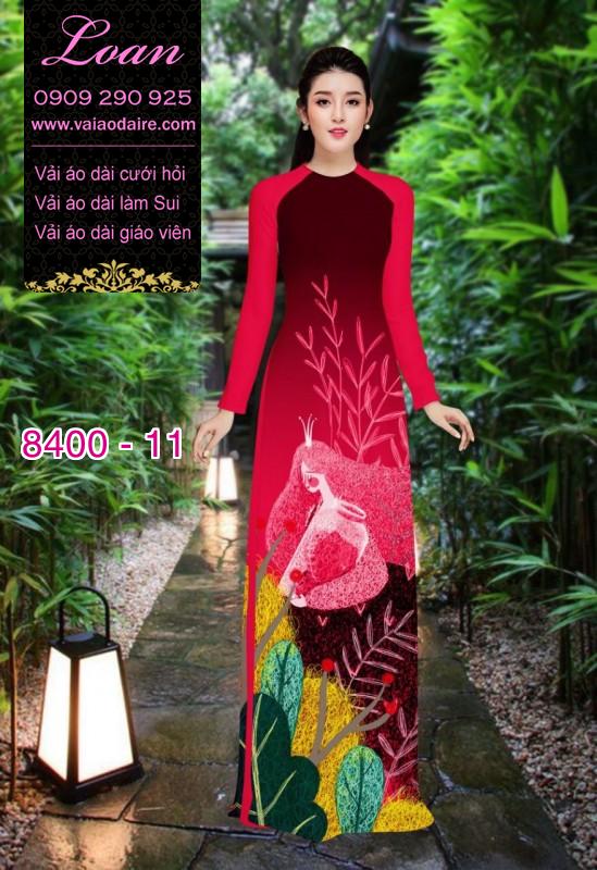 Vải áo dài tranh trừu tượng