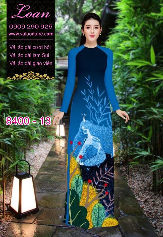 Vải áo dài tranh trừu tượng