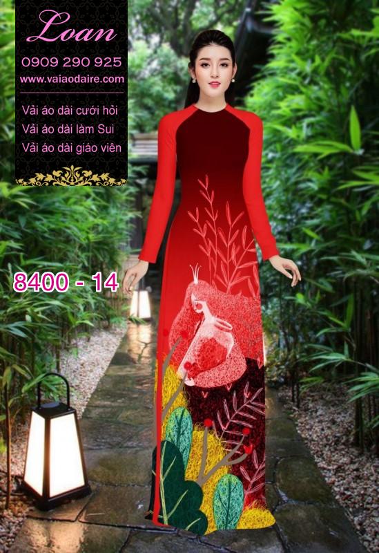 Vải áo dài tranh trừu tượng