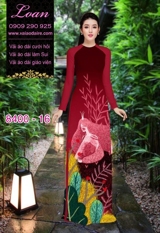 Vải áo dài tranh trừu tượng