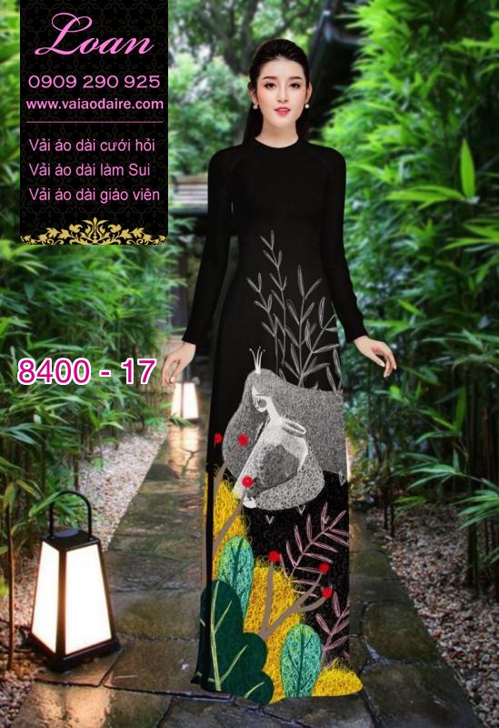 Vải áo dài tranh trừu tượng