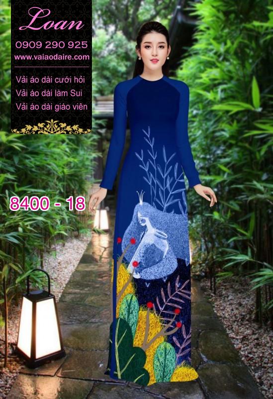 Vải áo dài tranh trừu tượng