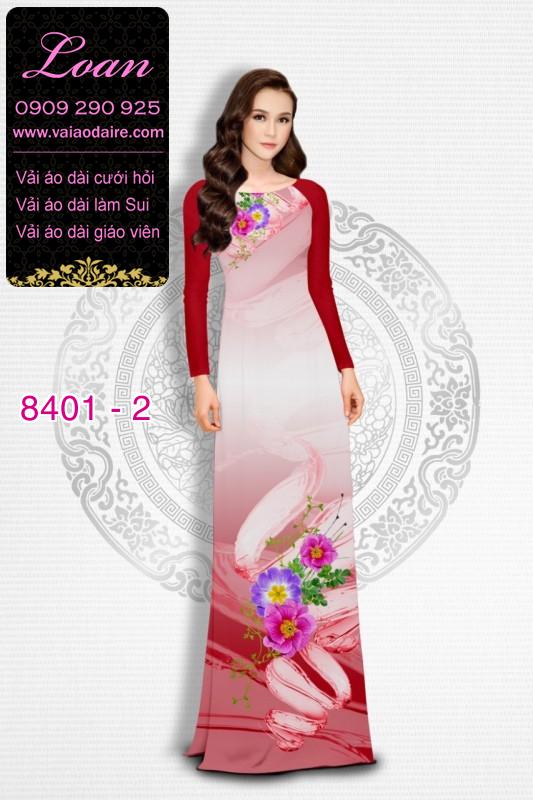 Vải áo dài hoa 3D