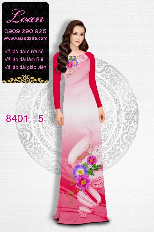 Vải áo dài hoa 3D