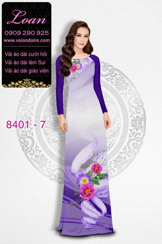 Vải áo dài hoa 3D