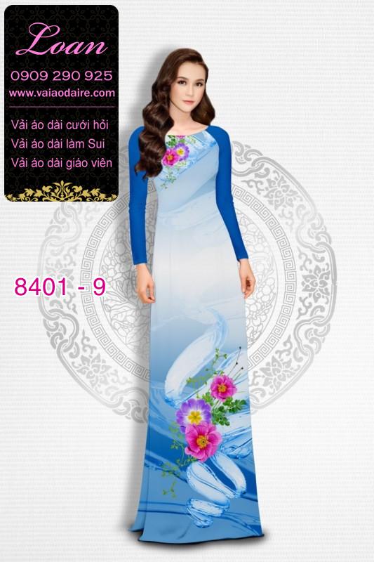 Vải áo dài hoa 3D