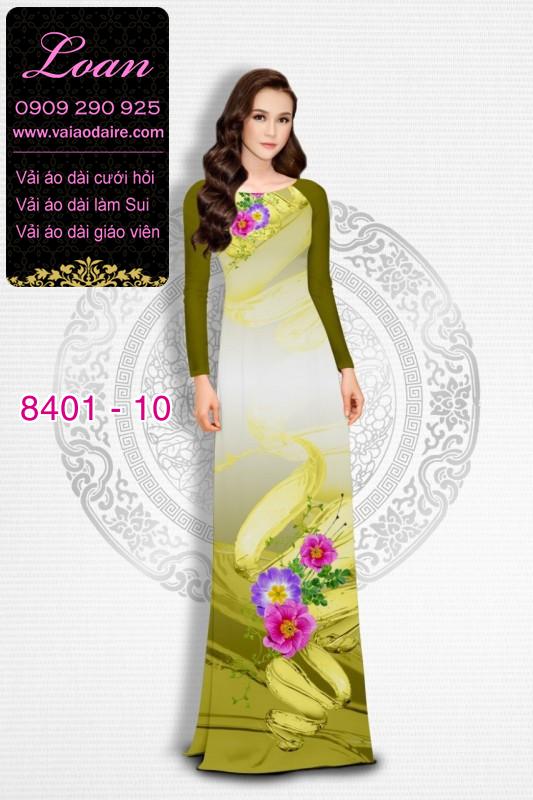 Vải áo dài hoa 3D