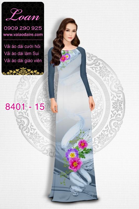 Vải áo dài hoa 3D