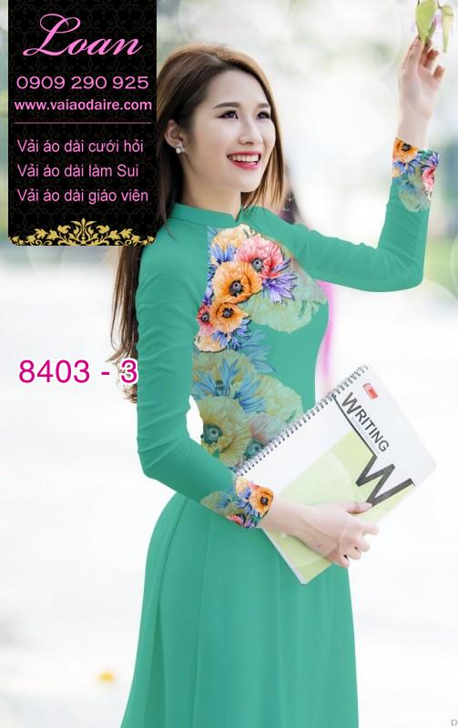 Vải áo dài hoa 3D Vải áo dài hoa 3D