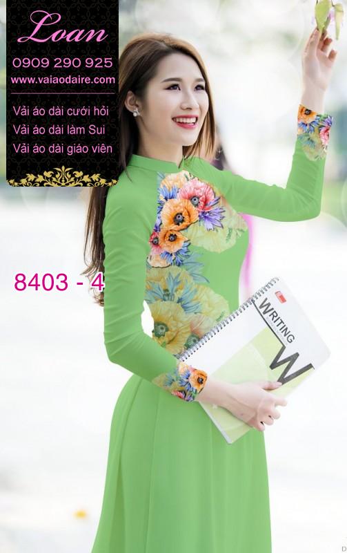 Vải áo dài hoa 3D Vải áo dài hoa 3D