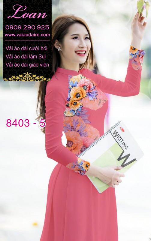 Vải áo dài hoa 3D Vải áo dài hoa 3D
