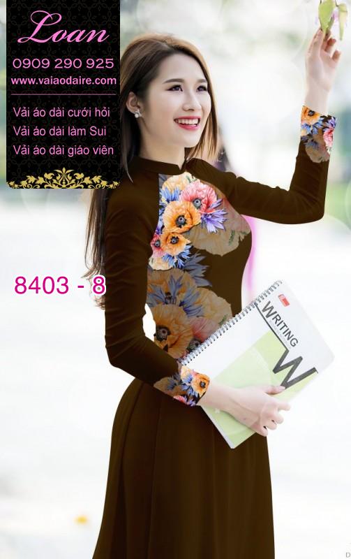 Vải áo dài hoa 3D Vải áo dài hoa 3D