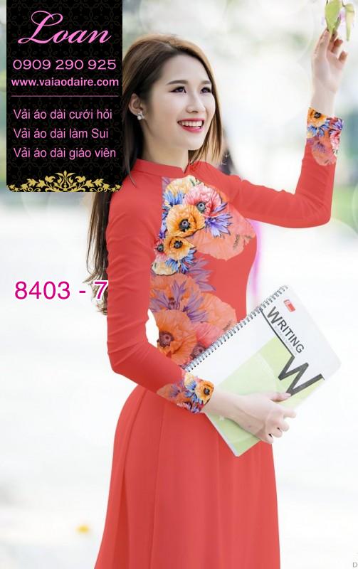 Vải áo dài hoa 3D Vải áo dài hoa 3D