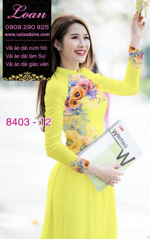 Vải áo dài hoa 3D Vải áo dài hoa 3D