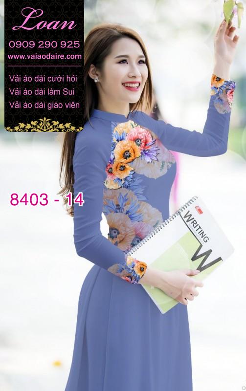 Vải áo dài hoa 3D Vải áo dài hoa 3D