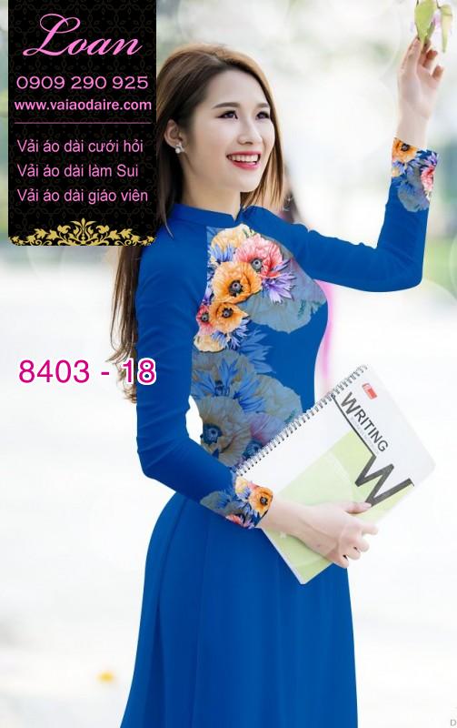 Vải áo dài hoa 3D Vải áo dài hoa 3D
