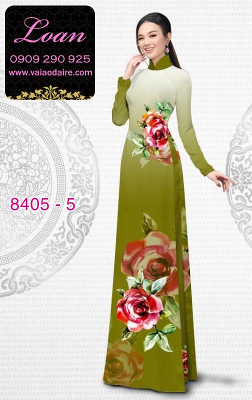 Vải áo dài hoa 3D
