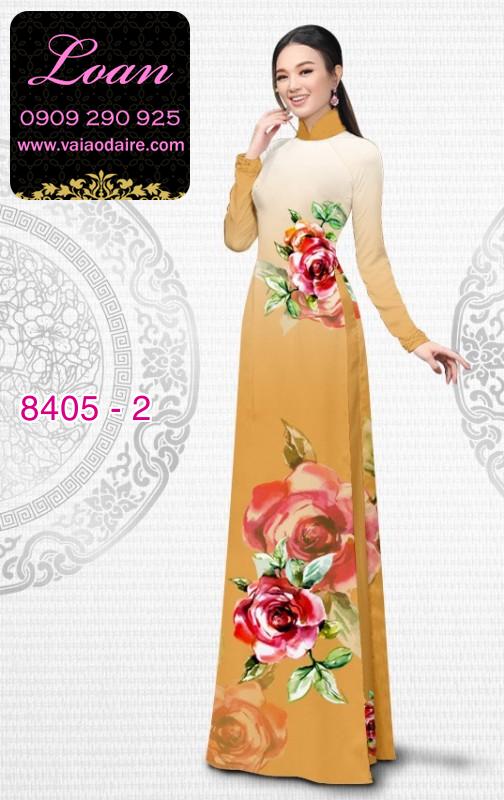 Vải áo dài hoa 3D