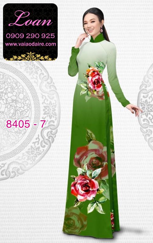 Vải áo dài hoa 3D