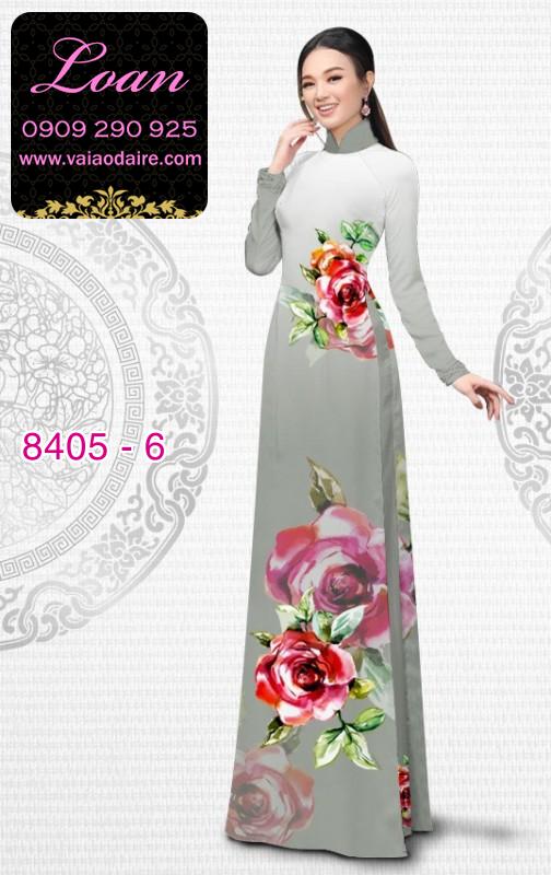 Vải áo dài hoa 3D