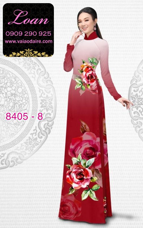 Vải áo dài hoa 3D