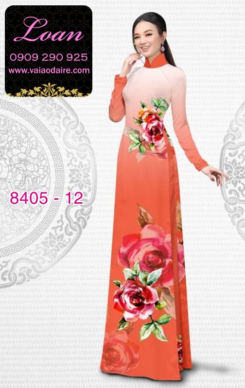 Vải áo dài hoa 3D