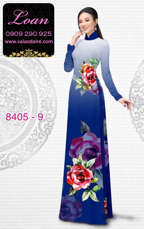 Vải áo dài hoa 3D