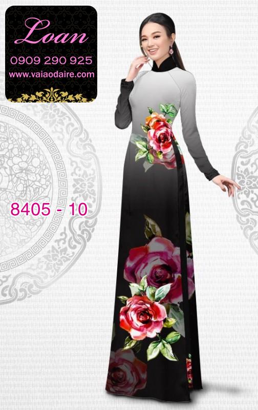 Vải áo dài hoa 3D