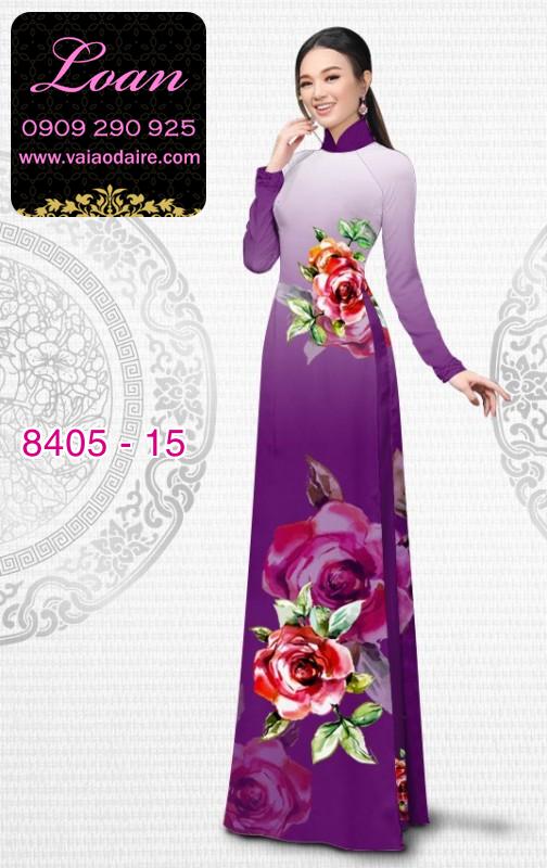 Vải áo dài hoa 3D
