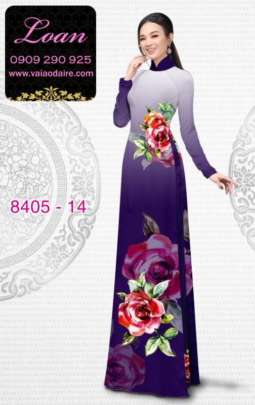 Vải áo dài hoa 3D