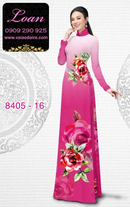 Vải áo dài hoa 3D