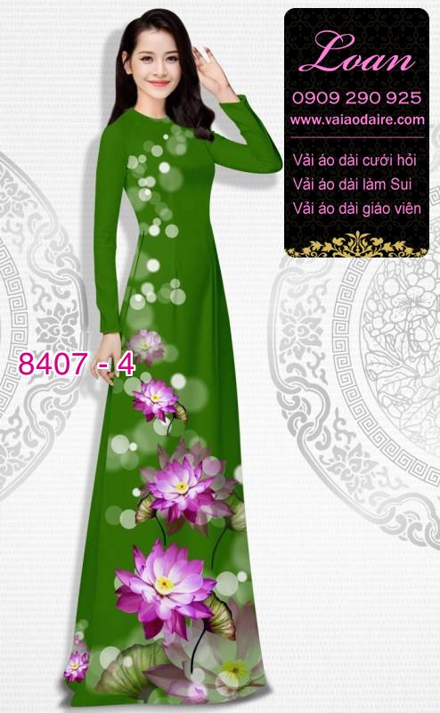 Vải áo dài hoa Sen