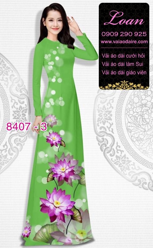 Vải áo dài hoa Sen
