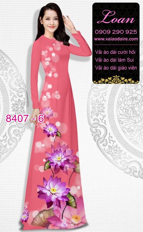 Vải áo dài hoa Sen