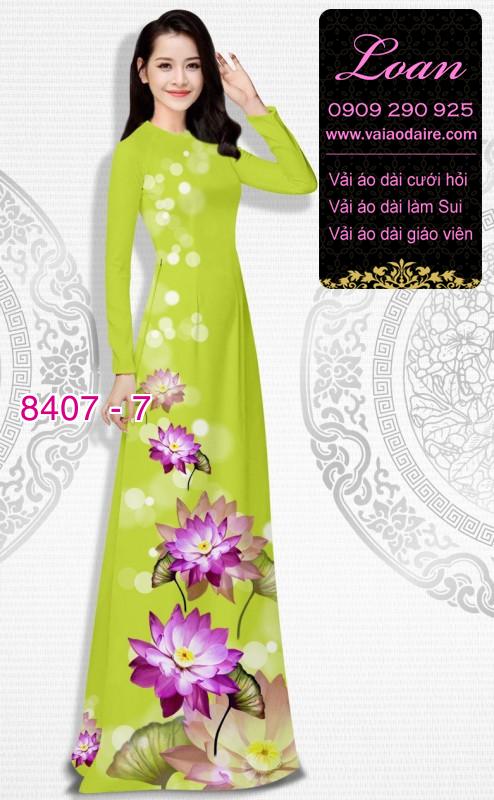 Vải áo dài hoa Sen