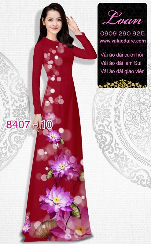 Vải áo dài hoa Sen