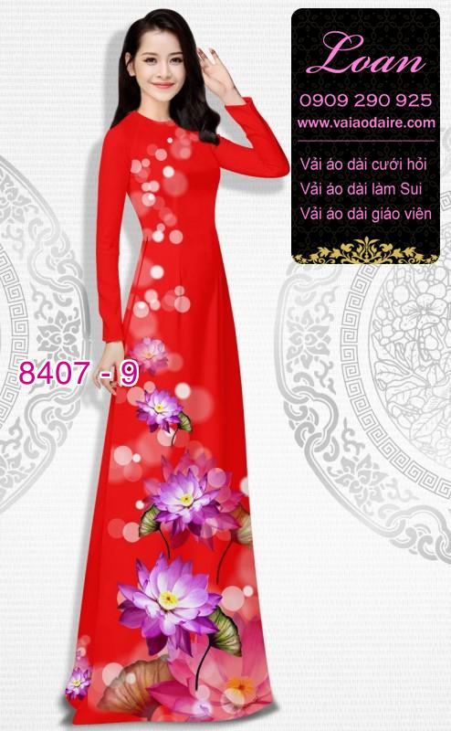 Vải áo dài hoa Sen