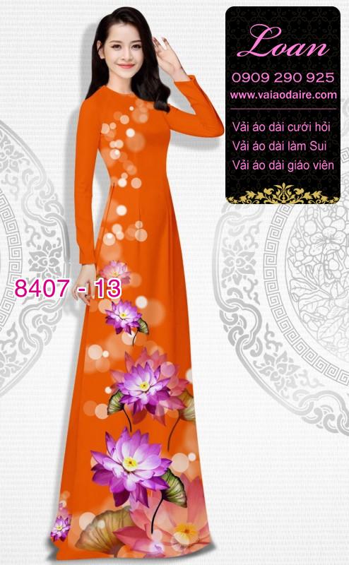 Vải áo dài hoa Sen