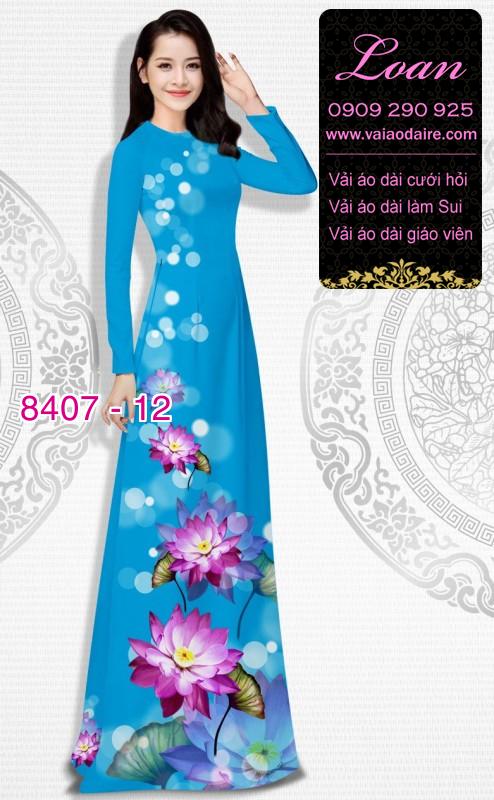 Vải áo dài hoa Sen