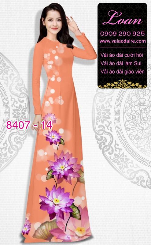 Vải áo dài hoa Sen