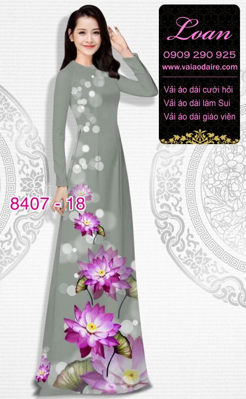 Vải áo dài hoa Sen