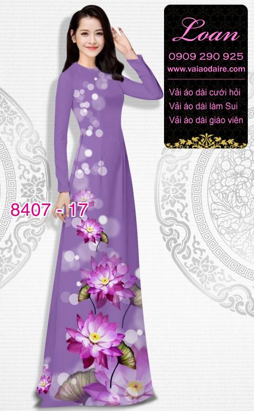 Vải áo dài hoa Sen