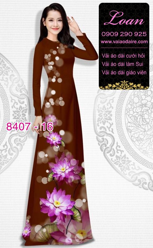 Vải áo dài hoa Sen