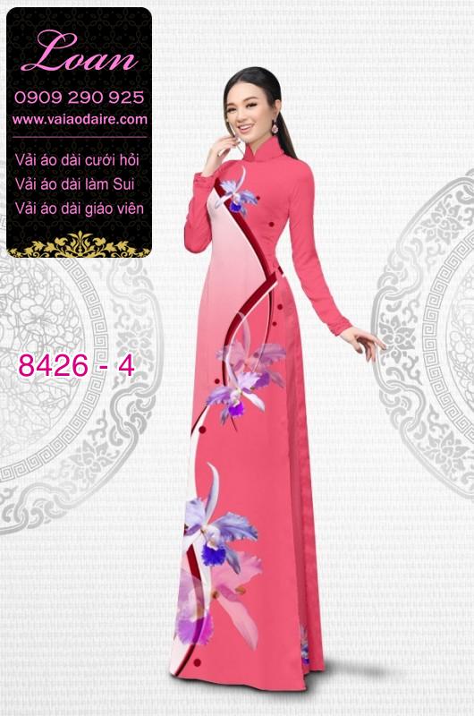 Vải áo dài hoa chạy dọc