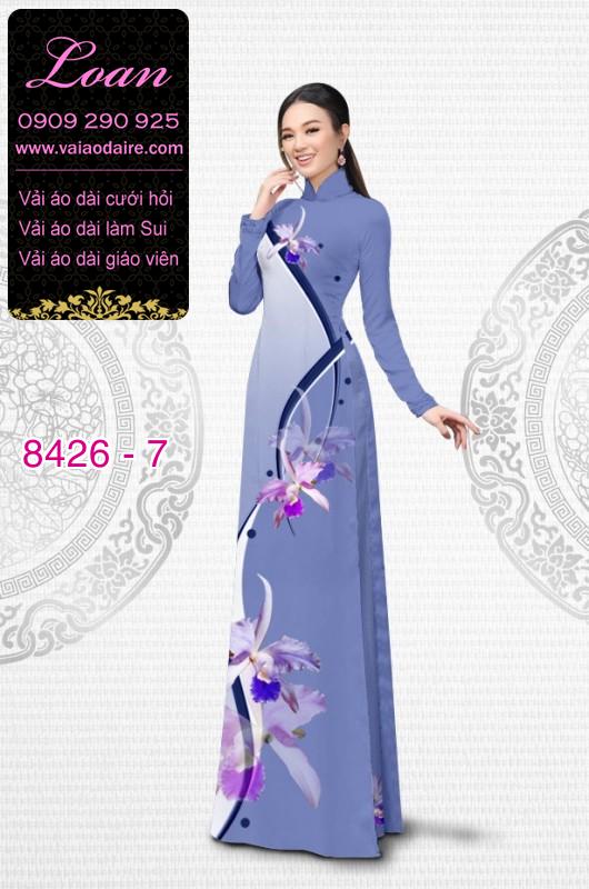 Vải áo dài hoa chạy dọc